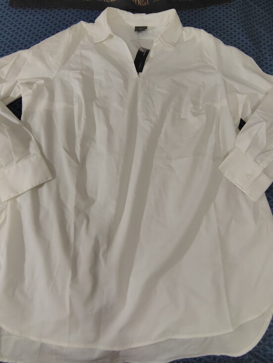 Worthington Tops - New Worthington Women's Solid White Collared Long Sleeve Blouse.